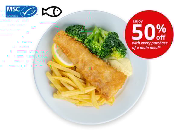Fish and Chips with Broccoli