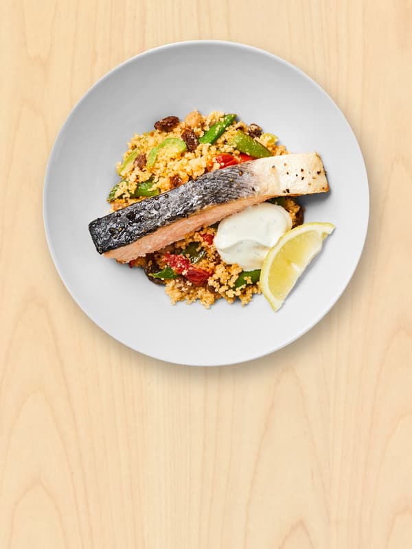 fish and salad