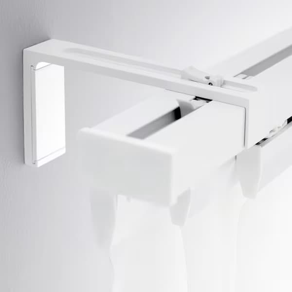 VIDGA Section d'angle pour rail simple, fixations plafond incluses