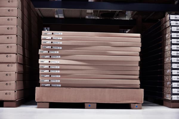Flatpacks stapled on eachother
