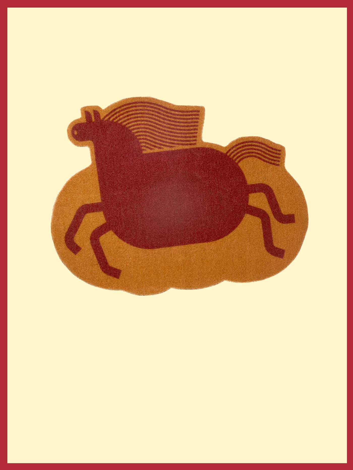 FÖSSTA door mat in shape of horse for Chinese New Year