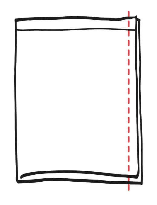 Fold the whole thing in half.