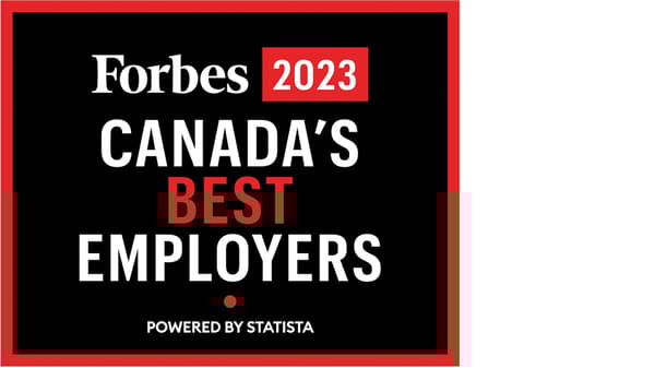 Forbes 2023 Canada's Best Employers award