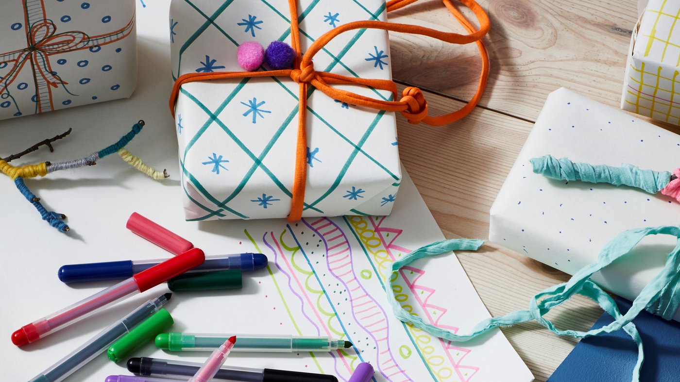 Find alt gavepapir og indpakning