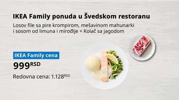 Fotografija jela na IKEA Family ponudi.