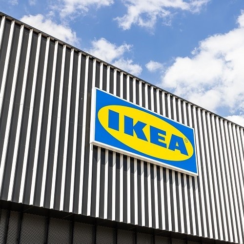 Фотография плана и пункта приема заказов IKEA в Шяуляе.