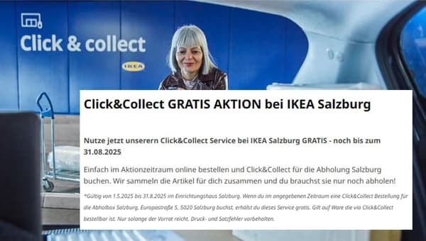 Frau holt sich ihre click und collect Bestellung ab