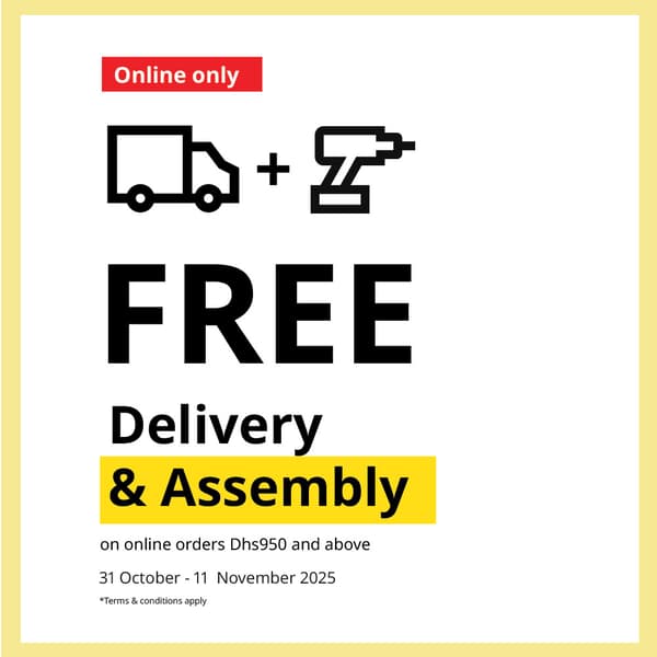 Free delivery and assembly*