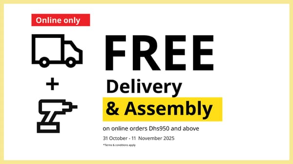 Free Delivery & assembly