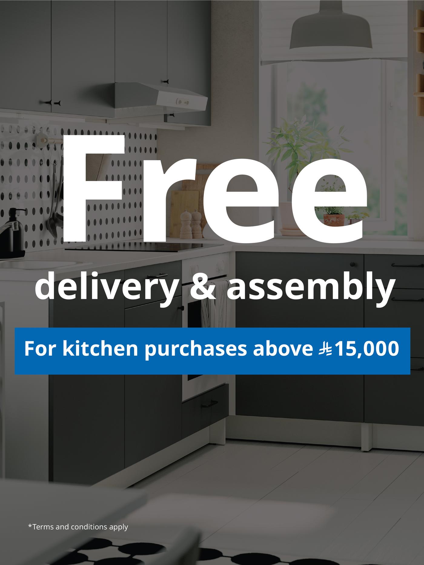 Free delivery and assembly