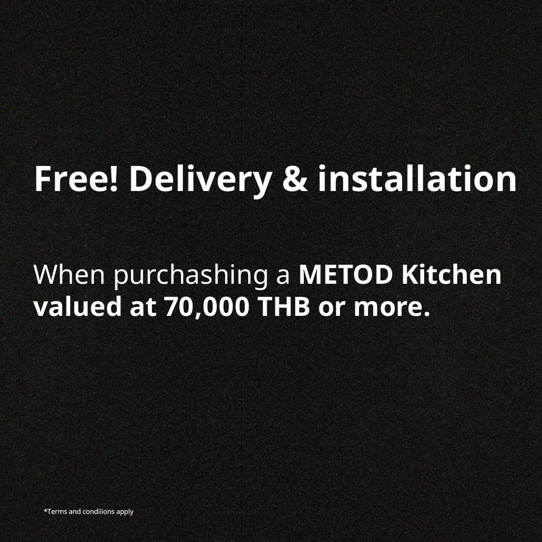 free delivery & installation when purchasing at 70,000 THB