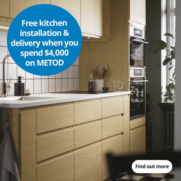 Free kitchen installation & delivery when you spend $4,000 on METOD. Find out more.