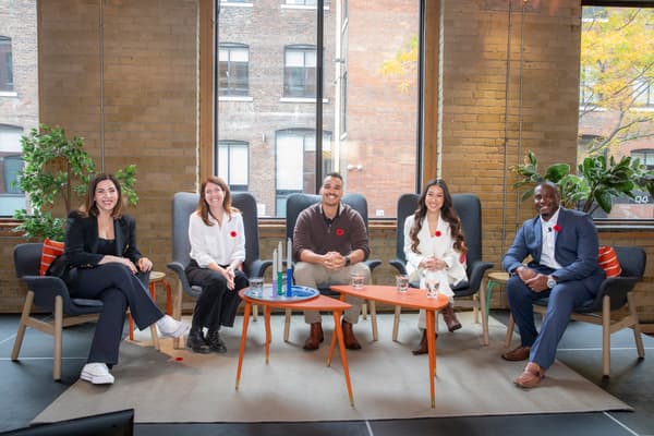 From left to right: Bianca Freedman; Shannon Lee Simmons; Nathan Kennedy; Rachel Wong; and Selwyn Crittendon.