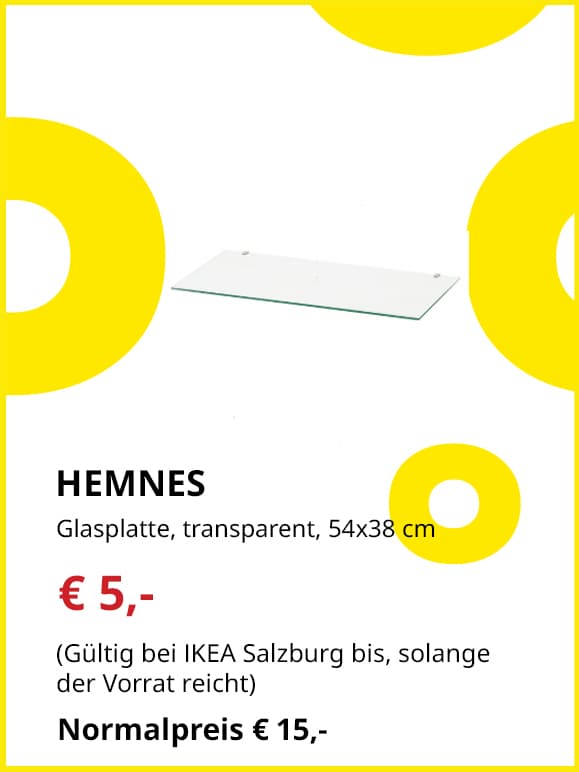 Frühlingsoffer Hemnes Glasplatte