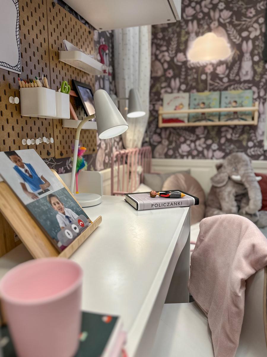 FUBBLA Lampa biurkowa LED, biały