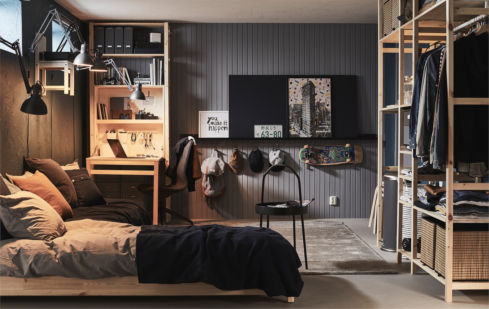 Sleep and Socialise in a Small Studio Apartment - IKEA