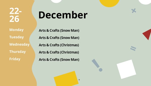 Fun December activities