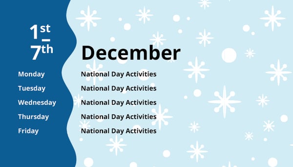 Fun December activities