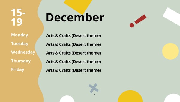 Fun December activities