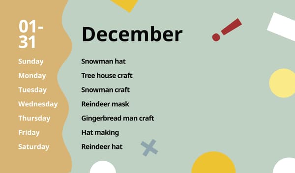 Fun December activities 