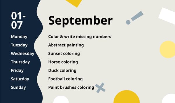 Fun September activities