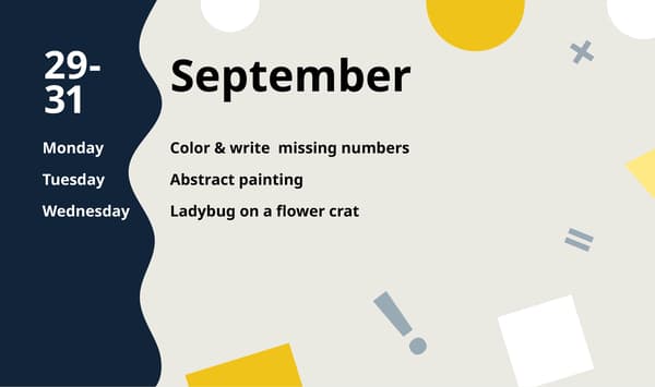 Fun September activities