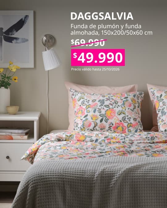 Funda de plumón DAGGSALVIA multicolor con estampado floral vibrante y funda de almohada a juego.