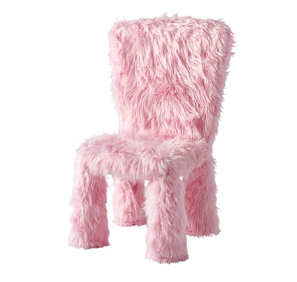 Funda GREJSIMOJS de pelo de peluche rosa para silla intantil MAMMUT