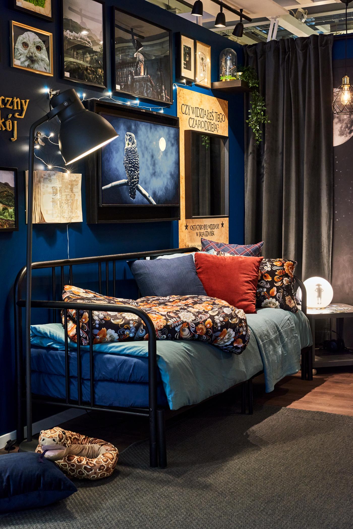 FYRESDAL Rama leżanki, czarny, 80x200 cm