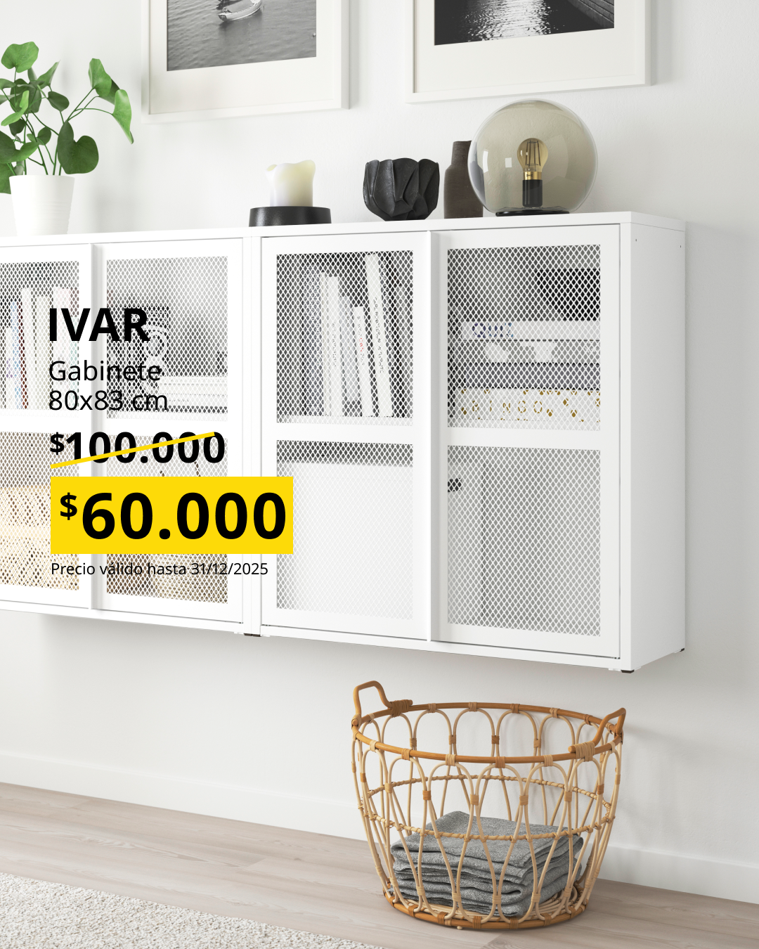 Gabinete blanco 80x83cm