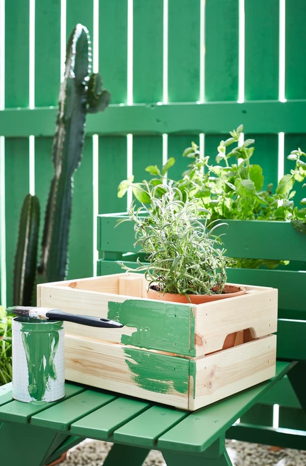 Garden planters made from boxes
