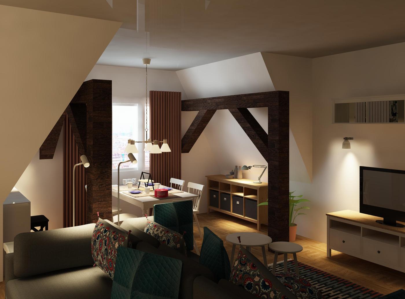 Gemütliches Wohnen unterm Dach mit Kindern