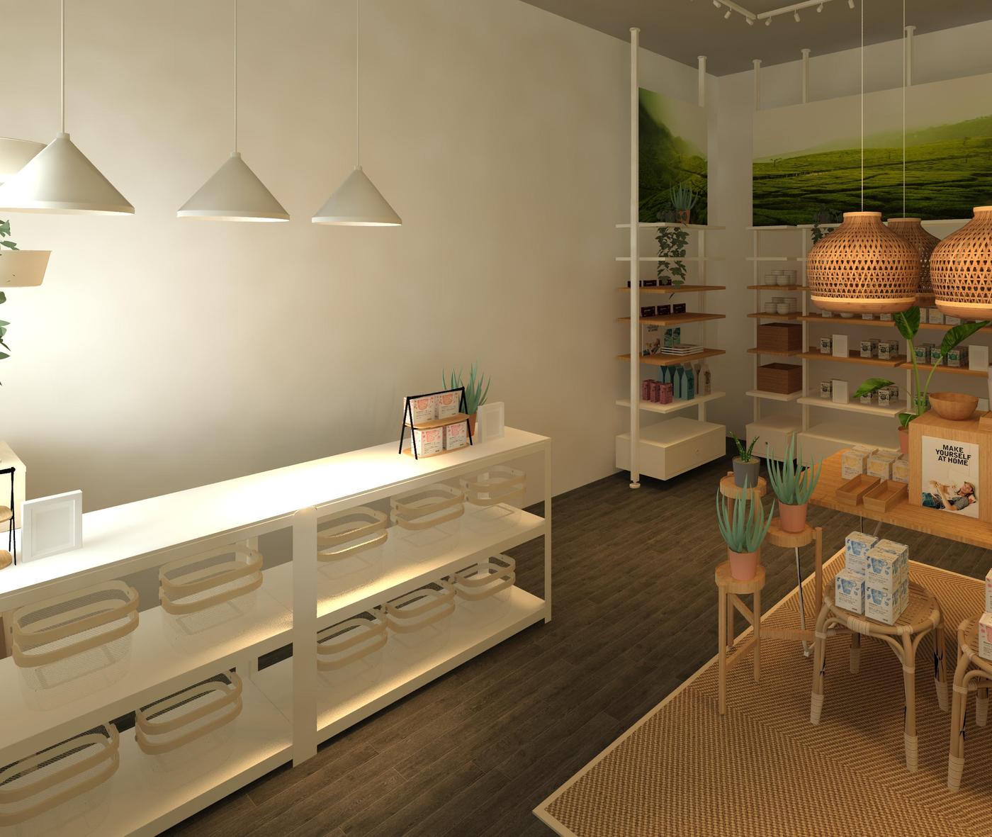 Geschäftseinrichtung für einen Tee-Laden​