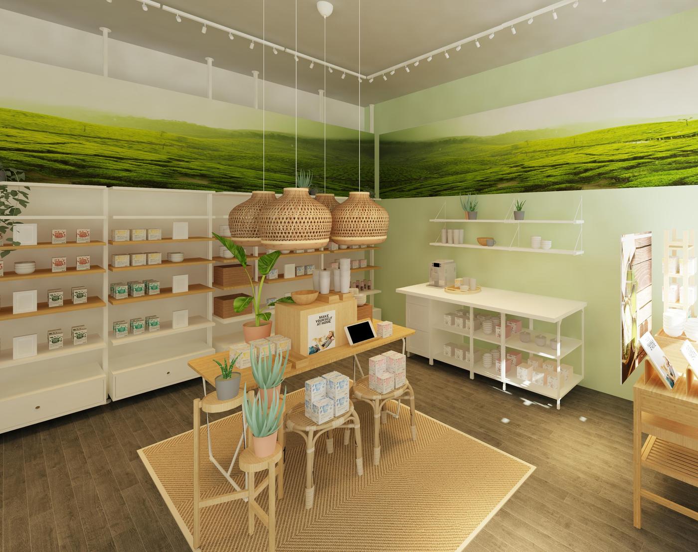 Geschäftseinrichtung für einen Tee-Laden​