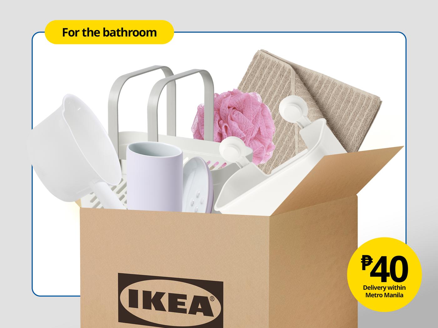 Get this bathroom accessories bundle shipped for easier routines. Enjoy hassle-free shipping anywhere in Metro Manila for only ₱40.
