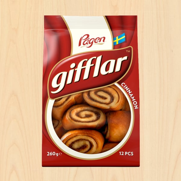 GIFFLAR KANEL Cinnamon roll, frozen, 9 oz P245