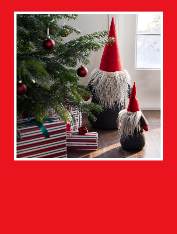 Gnome and Christmas tree. VINTERFINT & STRÅLA Decor