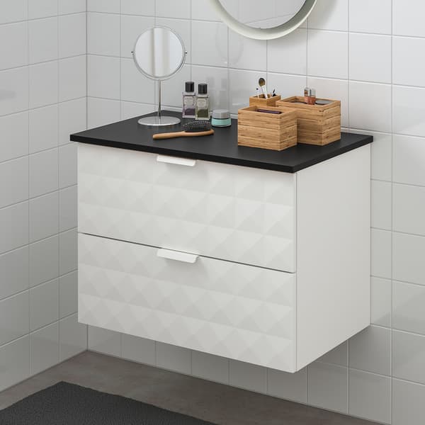 GODMORGON wash stand with 2 drawers.