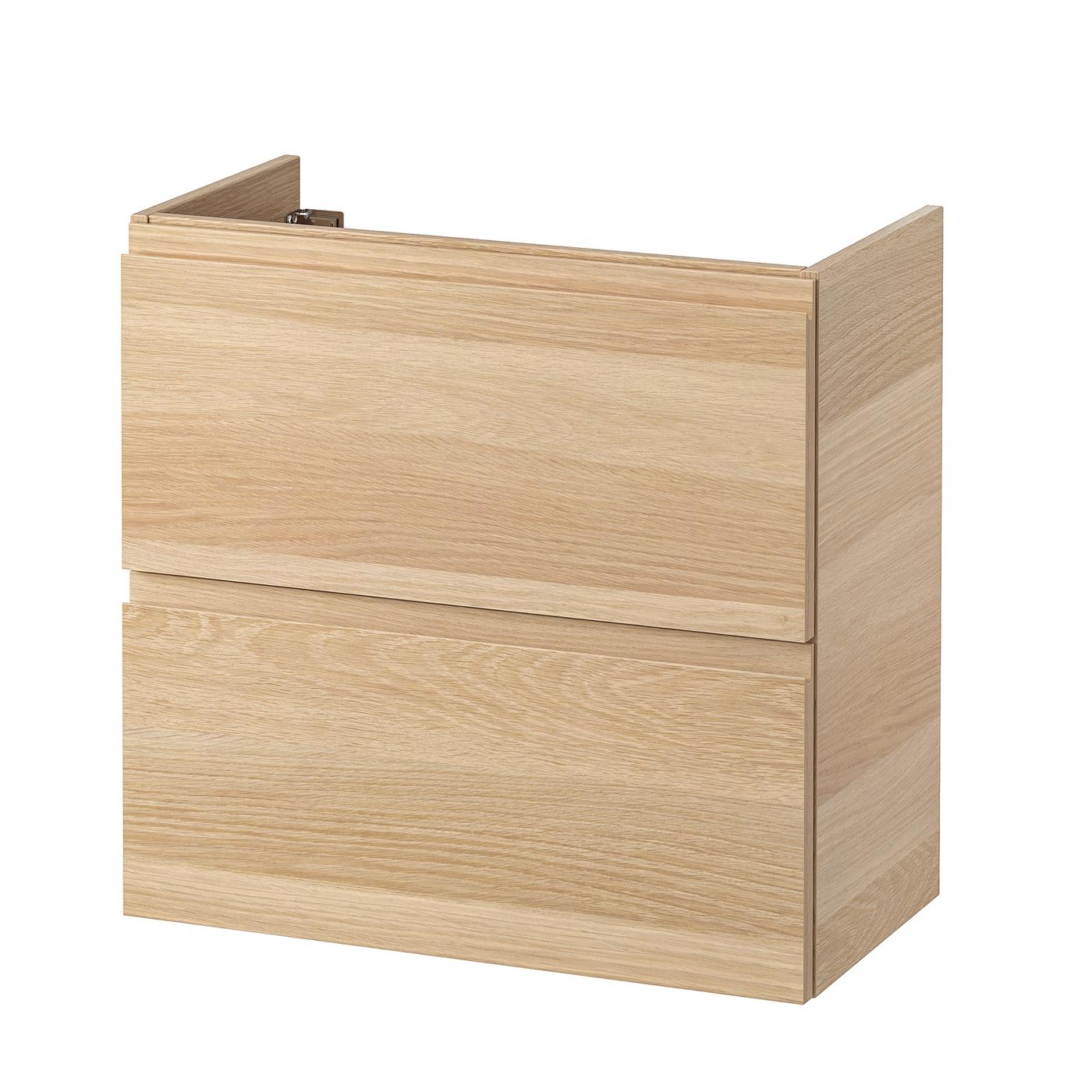GODMORGON wash stand with 2 drawers with oak effect.