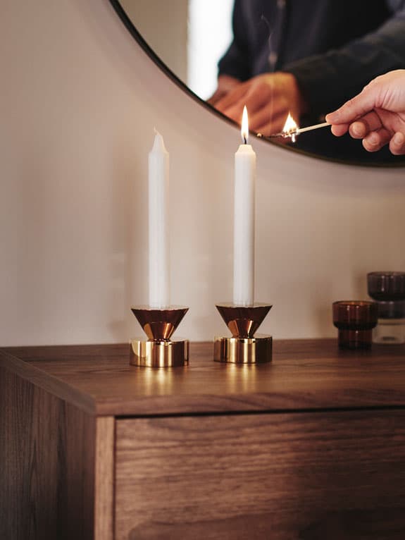 gold candle holders