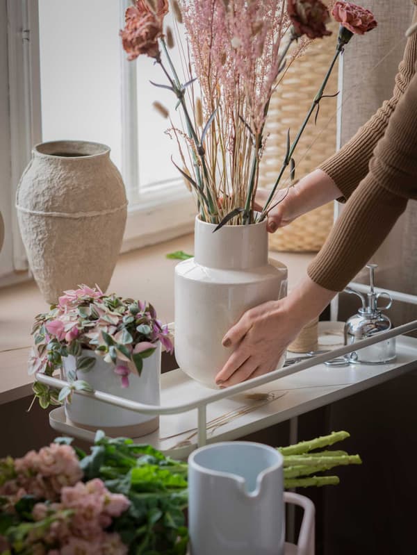 GRADVIS Vase, blanc beige