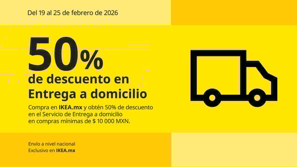 Gráfico truck delivery offer, fondo amarillos, con rectangulos irregulares, paleta de amarillos e icono de transporte.