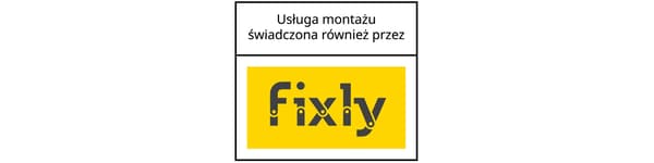 Grafika na której jest logo firmy Fixly.