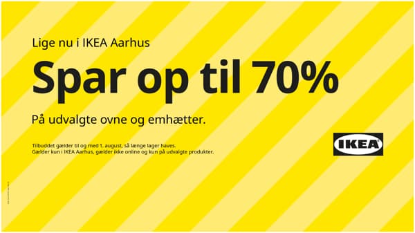 Grafisk billede med gule striber og tekst: 