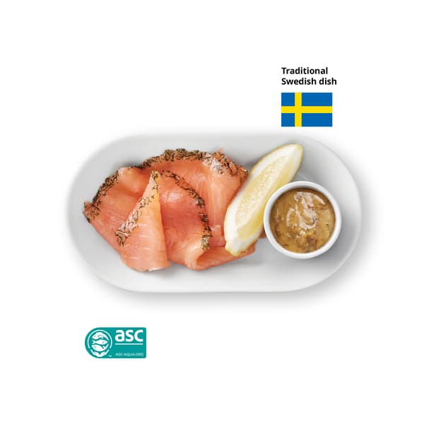 Gravlax marinated salmon