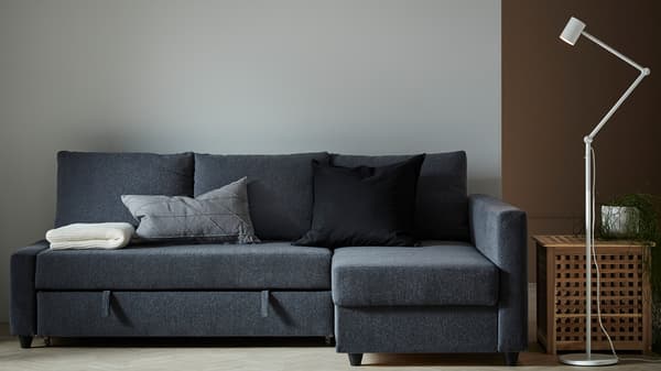 Gray FRIHETEN sofa.