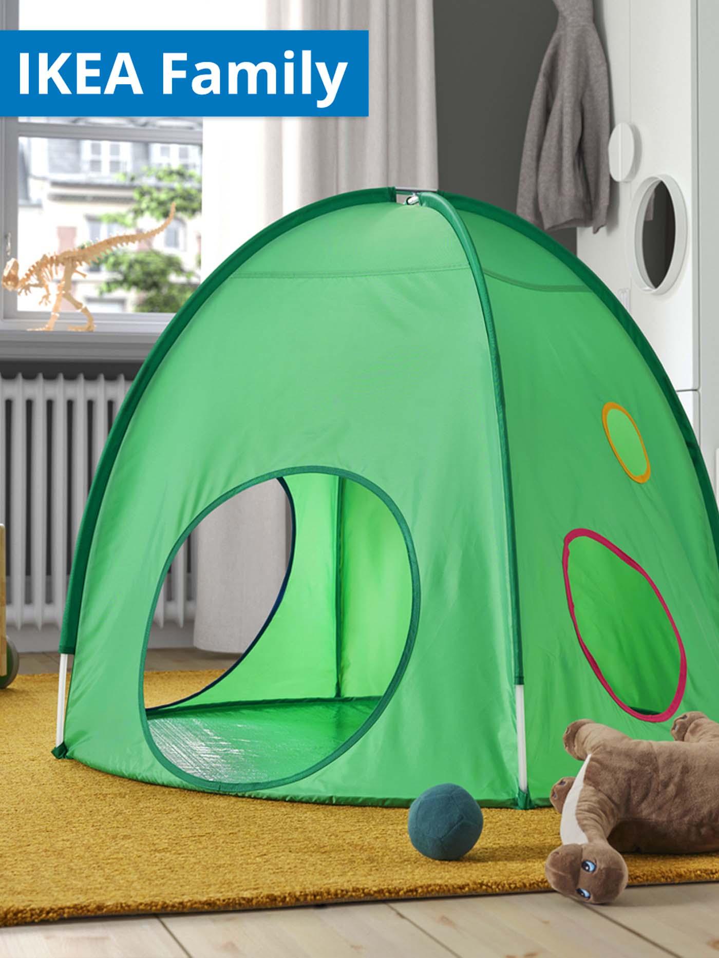 Green DVARGMAS children's tent in children's room