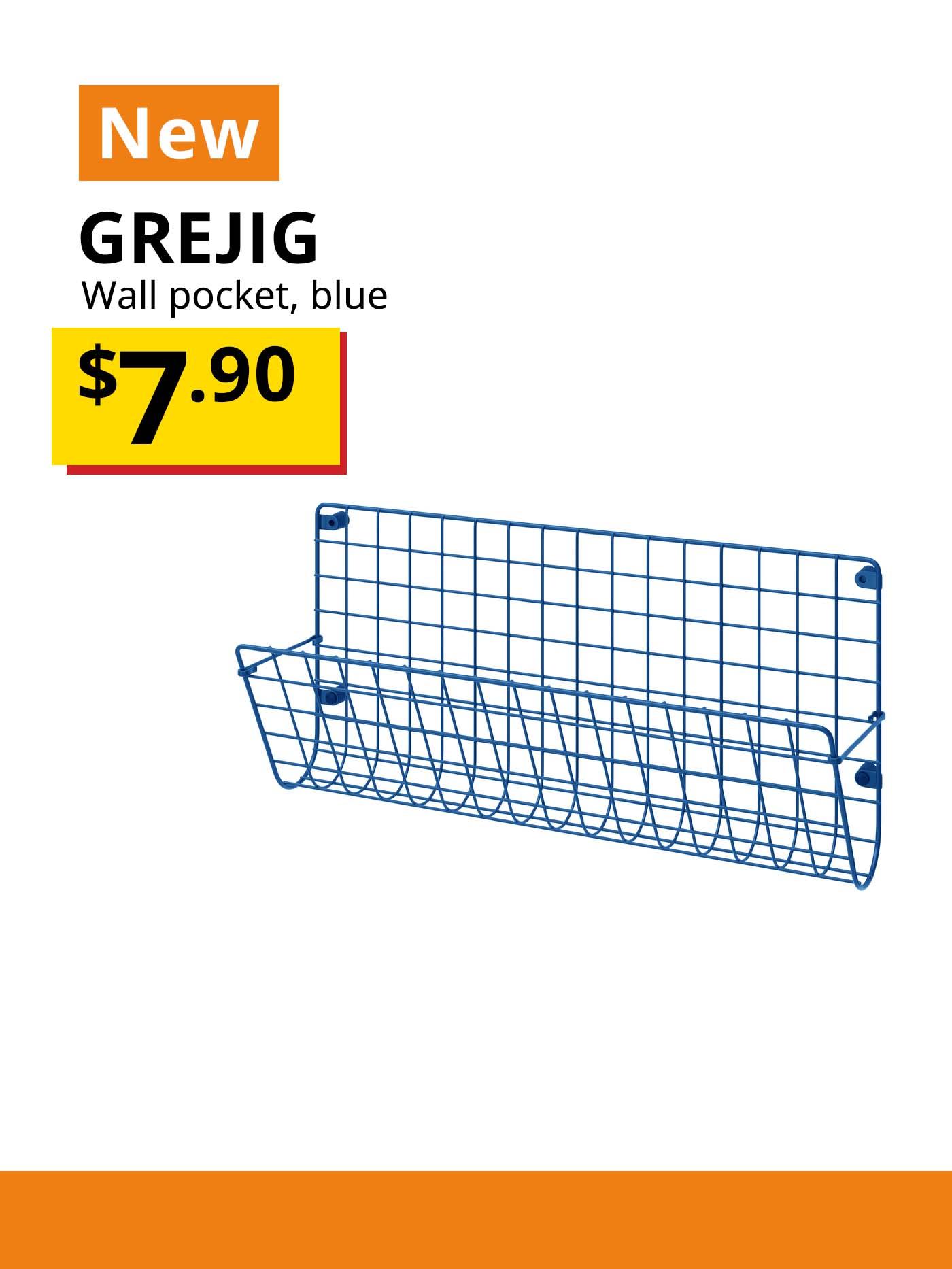 GREJIG shoe rack, blue. Price: $7.90.