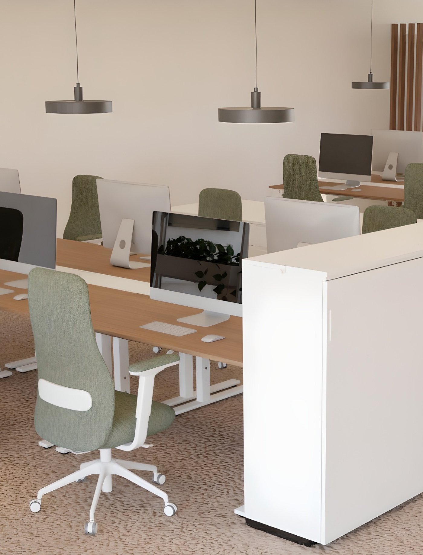 GRÖNFJÄL chair, GALANT storage, MITTZON desk