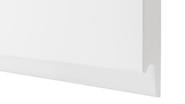 Gros plan sur VOXTORP façade de meuble de cuisine blanc mat IKEA
